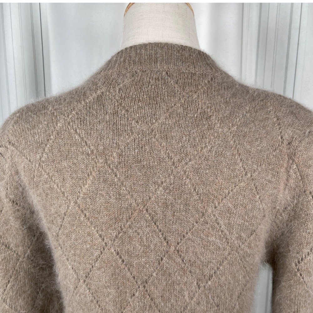 Vintage Stanley Blacker Angora Lambswool Embroidered Cardigan Medium - Picture 7 of 13